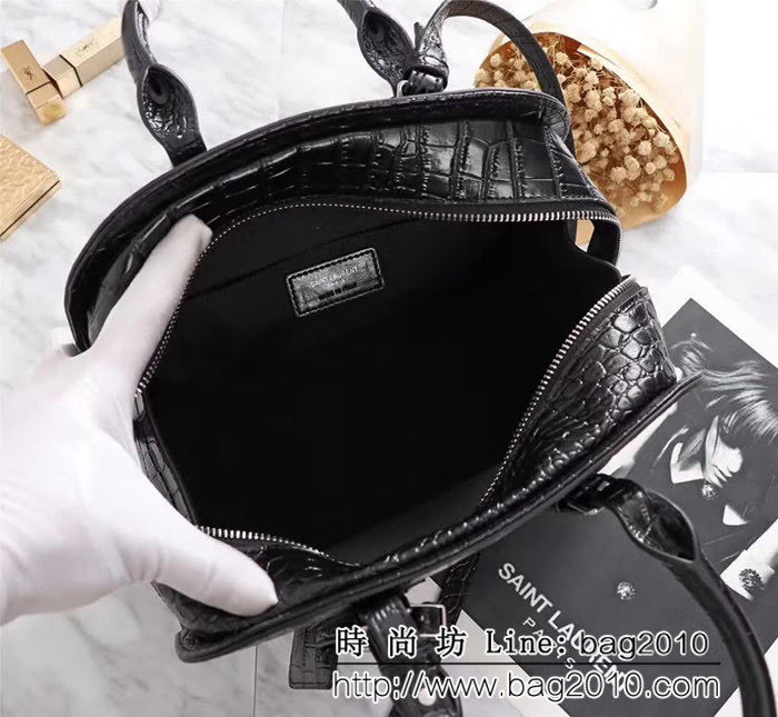 YSL聖羅蘭 新款 鱷魚紋油臘皮手提肩背包 59906 YAS1060